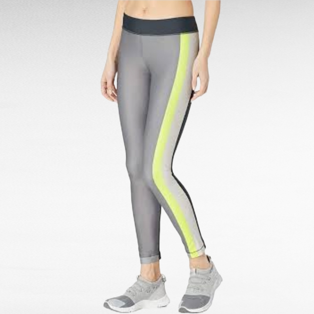 Under Armour Carbon Heather Metallic Silver Heat Gear Leggings Size Small